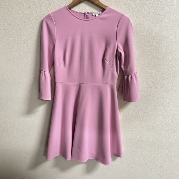 Shoshanna Dresses & Skirts - Shoshanna Dara Pink Bell Sleeve Fit & Flare Dress Size 6